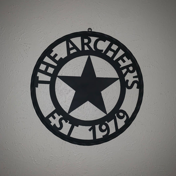 ARCHER STYLE YOUR CUSTOM NAME LASERCUT METAL SIGN WESTERN HOME DECOR HANDMADE ART