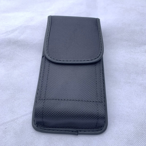 #EH11389 NYLON 7" RUGGED PHONE POUCH EXTRA LARGE BELT LOOP HOLSTER BLACK CELL PHONE CASE VERTICAL UNIVERSAL OVERSIZE Z-LITE BRAND NEW
