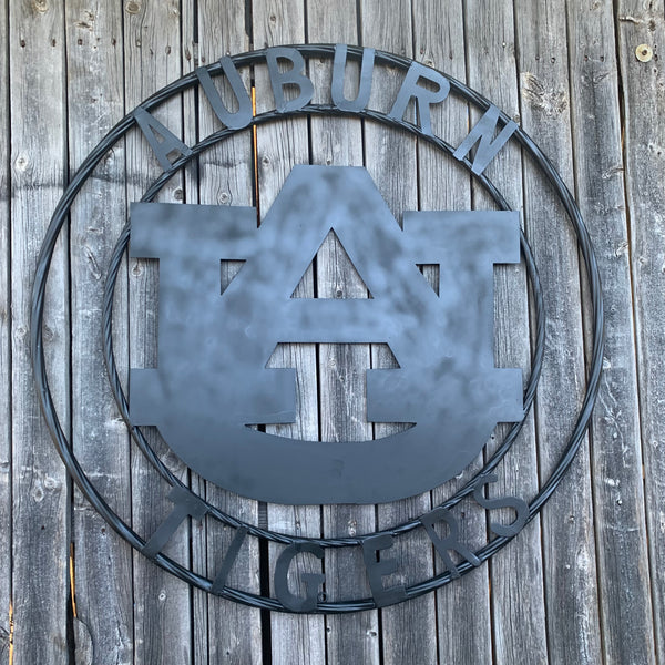 12", 18", 24", 32" AUBURN TIGERS BLACK METAL SIGN VINTAGE TEAM CUSTOM ART