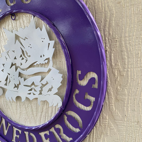 18",24",32" TCU HORNED FROGS CUSTOM METAL VINTAGE CRAFT TEAM SIGN WESTERN HOME DECOR HANDMADE