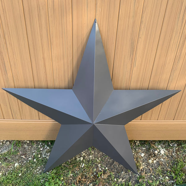 GUN METAL GREY STAR BARN STAR NO RING DAVID STAR 5 POINT WESTERN HOME DECOR HAND PAINTED