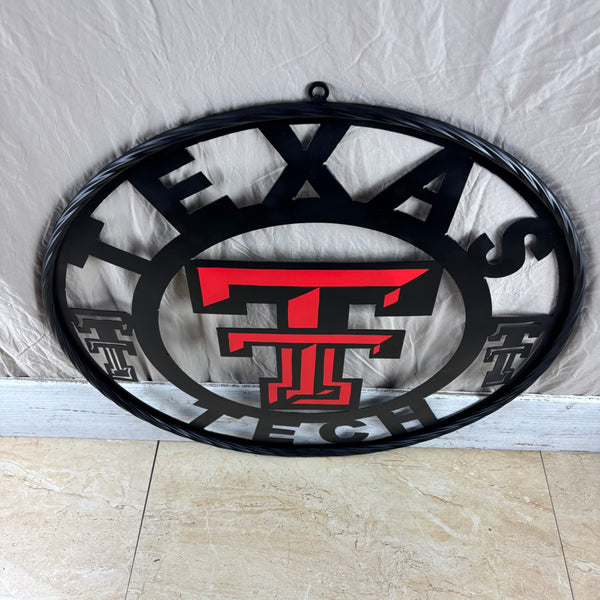 TEXAS TECH CUSTOM METAL VINTAGE SIGN WESTERN HOME DECOR HANDMADE