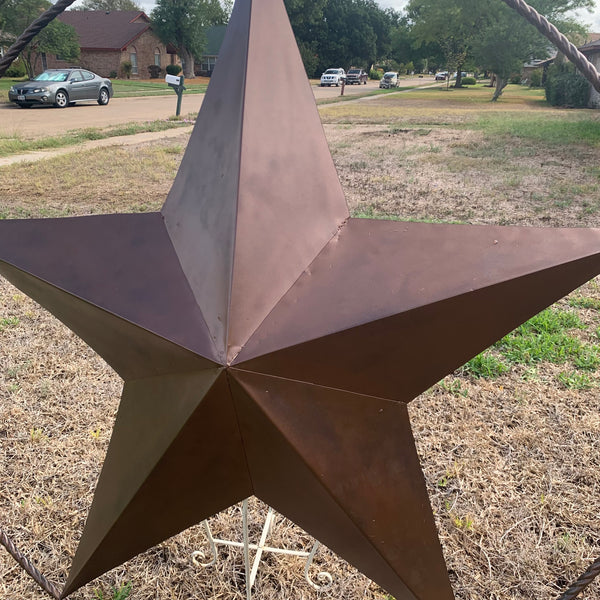 LONE STAR 60" BARN STAR METAL RUSTIC  BRONZE VINTAGE COPPER WALL ART WESTERN HOME DECOR HANDMADE NEW EH10524