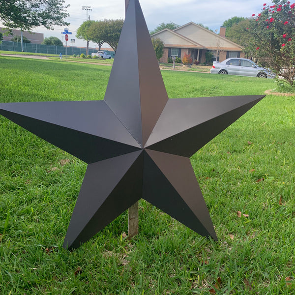 GUN METAL GREY STAR BARN STAR NO RING DAVID STAR 5 POINT WESTERN HOME DECOR HAND PAINTED