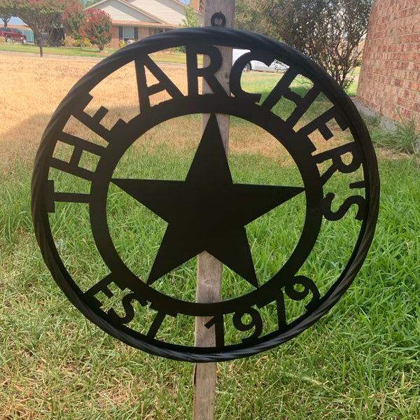 ARCHER STYLE YOUR CUSTOM NAME LASERCUT METAL SIGN WESTERN HOME DECOR HANDMADE ART