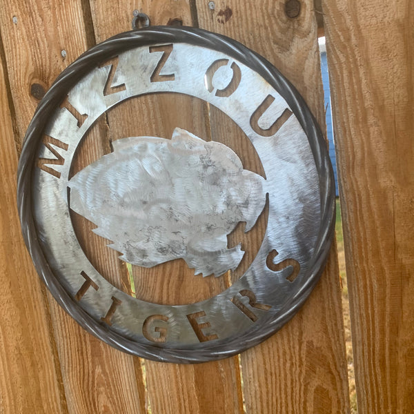 12", 18", 24", 32" MIZZOU TIGERS MISSOURI CUSTOM RAW METAL VINTAGE CRAFT TEAM SIGN HANDMADE