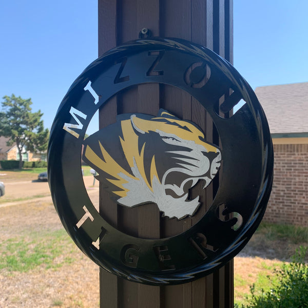 12", 18", 24", 32" MIZZOU TIGERS MISSOURI CUSTOM METAL VINTAGE CRAFT TEAM SIGN HANDMADE