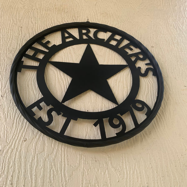 ARCHER STYLE YOUR CUSTOM NAME LASERCUT METAL SIGN WESTERN HOME DECOR HANDMADE ART