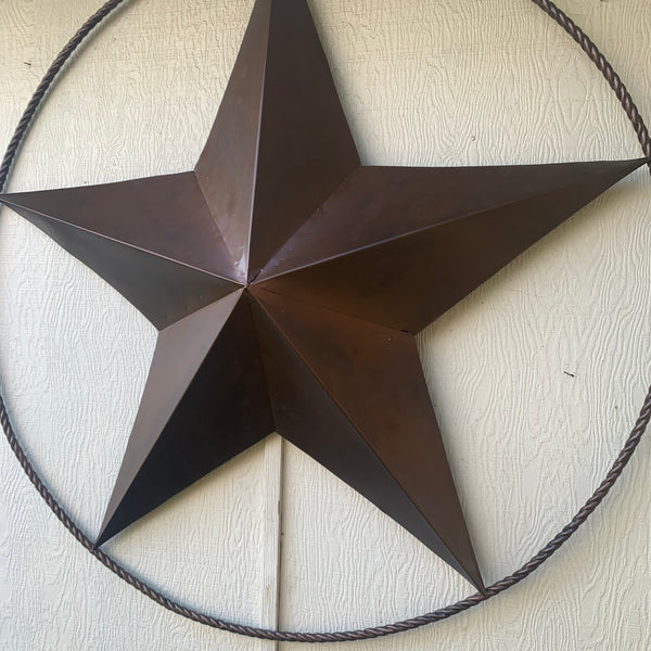 LONE STAR 60" BARN STAR METAL RUSTIC  BRONZE VINTAGE COPPER WALL ART WESTERN HOME DECOR HANDMADE NEW EH10524
