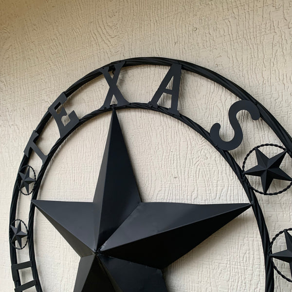 LINN SAN MANUEL STYLE YOUR CUSTOM NAME STAR METAL BARN LONE STAR 3d TWISTED ROPE RING WESTERN HOME DECOR HANDMADE NEW