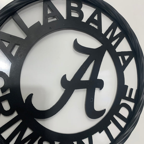 ALABAMA CRIMSON TIDE CUSTOM ALL BLACK METAL VINTAGE SIGN TEAM HANDMADE