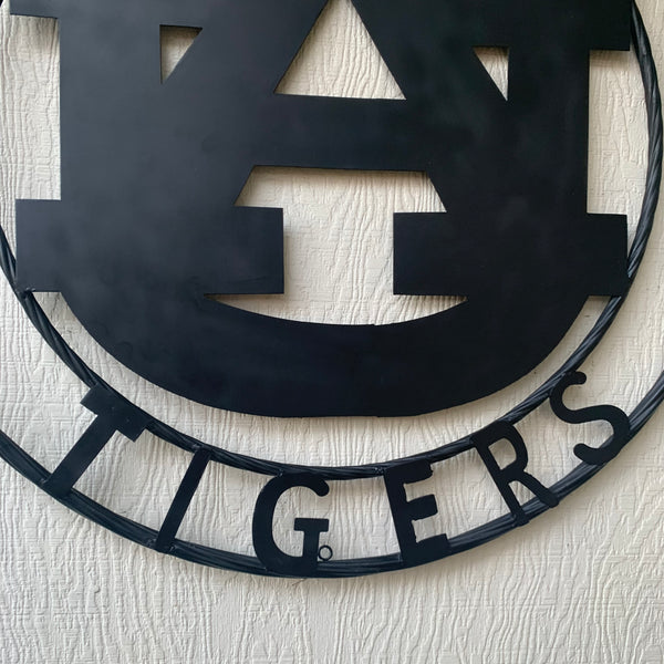 12", 18", 24", 32" AUBURN TIGERS BLACK METAL SIGN VINTAGE TEAM CUSTOM ART