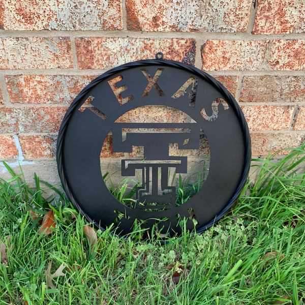 12",18",24",32",36" TEXAS TECH RUSTIC BLACK CUSTOM METAL VINTAGE CRAFT TEAM SIGN HANDMADE TO ORDER