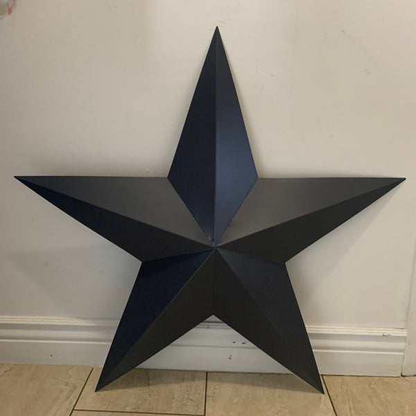 GUN METAL GREY STAR BARN STAR NO RING DAVID STAR 5 POINT WESTERN HOME DECOR HAND PAINTED