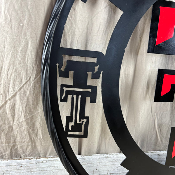 TEXAS TECH CUSTOM METAL VINTAGE SIGN WESTERN HOME DECOR HANDMADE