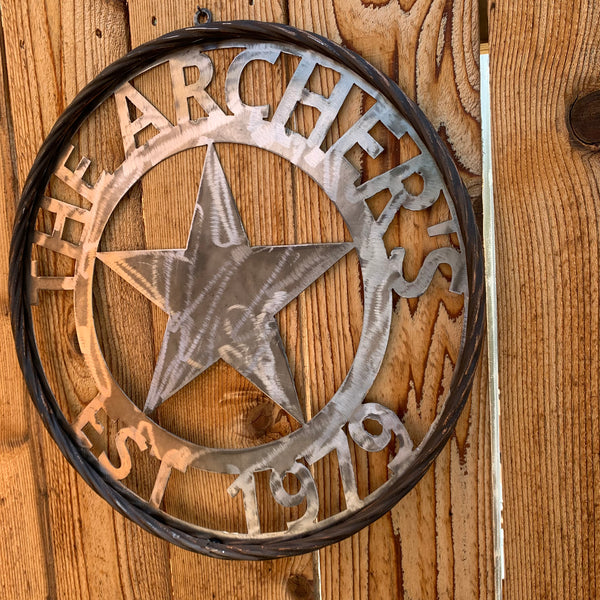 ARCHER STYLE YOUR CUSTOM NAME LASERCUT METAL SIGN WESTERN HOME DECOR HANDMADE ART