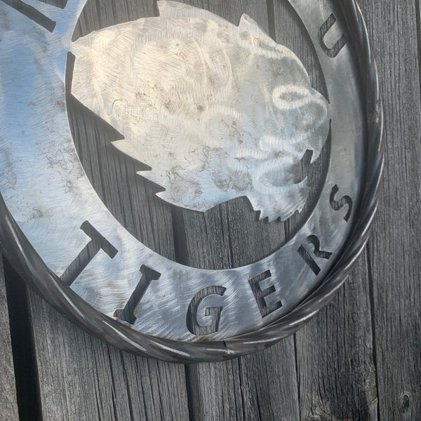 12", 18", 24", 32" MIZZOU TIGERS MISSOURI CUSTOM RAW METAL VINTAGE CRAFT TEAM SIGN HANDMADE