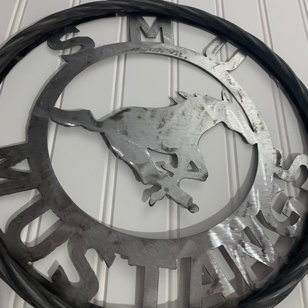 12",18",24",32",36" SMU MUSTANGS RAW METAL CUSTOM VINTAGE CRAFT WALL ART TEAM SIGN HANDMADE