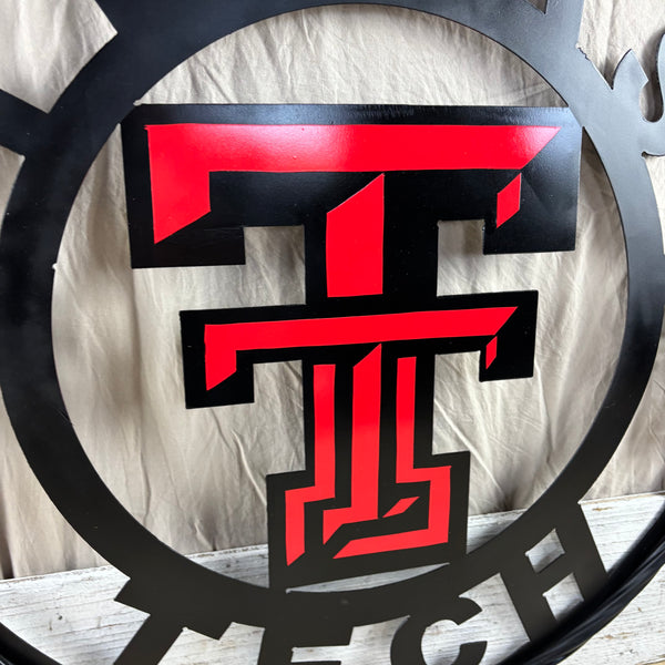 TEXAS TECH CUSTOM METAL VINTAGE SIGN WESTERN HOME DECOR HANDMADE