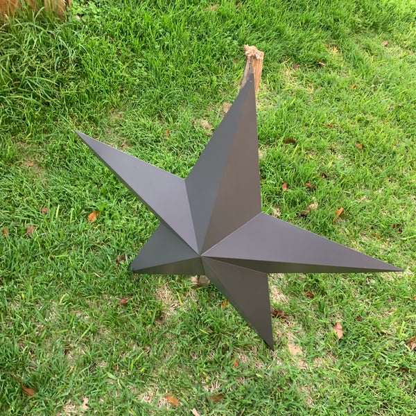 GUN METAL GREY STAR BARN STAR NO RING DAVID STAR 5 POINT WESTERN HOME DECOR HAND PAINTED