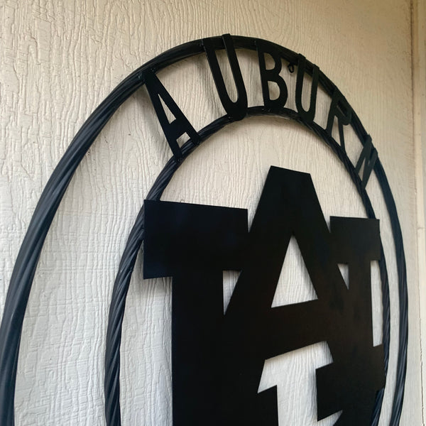 12", 18", 24", 32" AUBURN TIGERS BLACK METAL SIGN VINTAGE TEAM CUSTOM ART