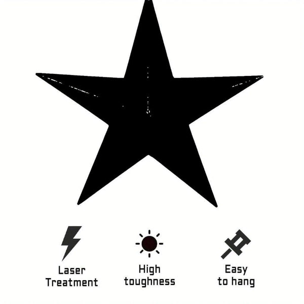 2D FLAT STAR BARN PLAIN LASERCUT METAL RUSTIC BLACK STAR WALL ART WESTERN HOME DECOR HANDMADE #EH12823