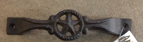 #SI_G071 STAR HANDLE DOOR CAST IRON METAL CABINET DRAWER PULL DOOR PULL GATE KITCHEN ART WESTERN HOME DECOR HANDMADE NEW