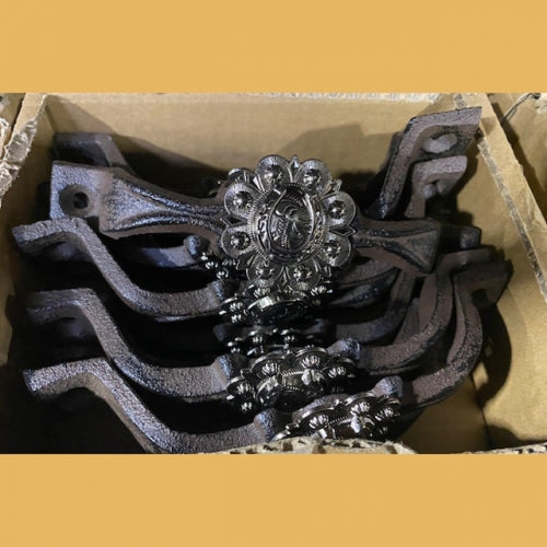 #SI_G072L HORSESHOE SILVER HANDLE CAST IRON METAL CABINET DRAWER PULL DOOR PULL GATE KITCHEN ART WESTERN HOME DECOR HANDMADE NEW
