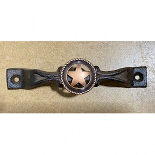 #SI_G072L STAR SOLID ROPE RING COPPER HANDLE CAST IRON METAL CABINET DRAWER PULL DOOR PULL GATE KITCHEN ART WESTERN HOME DECOR HANDMADE NEW