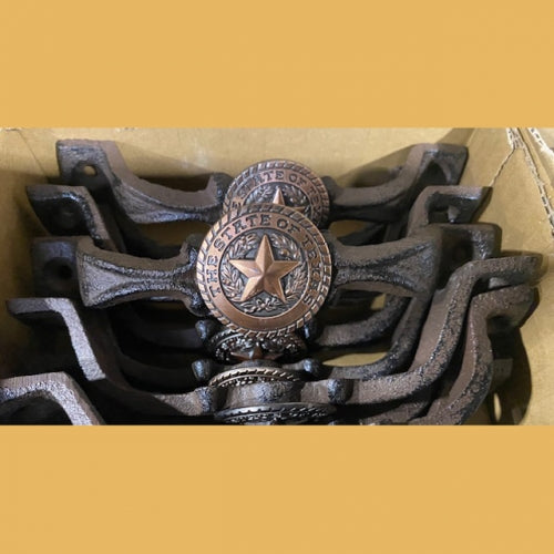 #SI_G072L STATE OF TEXAS COPPER HANDLE CAST IRON METAL CABINET DRAWER PULL DOOR PULL GATE KITCHEN ART WESTERN HOME DECOR HANDMADE NEW