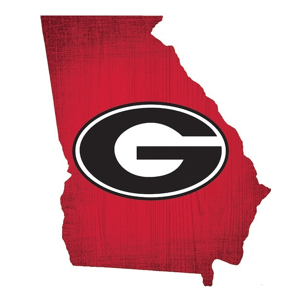 #WST203 GEORGIA BULLDOGS STATE MAP TIN SIGN CUSTOM METAL VINTAGE TEAM CRAFT ART WESTERN HOME DECOR HANDMADE
