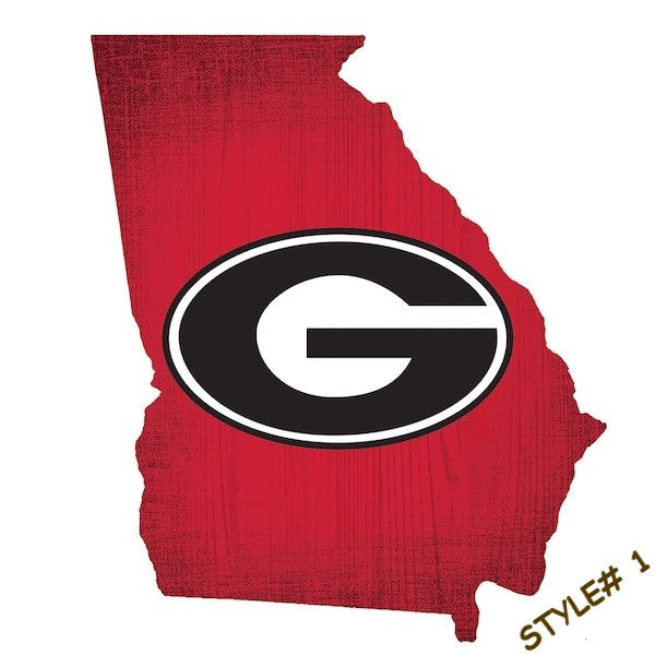 #WST203 GEORGIA BULLDOGS STATE MAP TIN SIGN CUSTOM METAL VINTAGE TEAM CRAFT ART WESTERN HOME DECOR HANDMADE