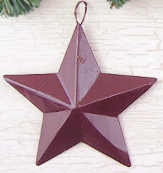 2.25", 3.5" MINI BARN STAR BURGUNDY STAR METAL WALL ART WESTERN HOME DECOR NEW #EH12139- FREE SHIPPING