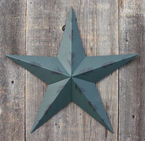 #EH10412 RUSTIC BARN STAR 10",16"24" DISTRESSED METAL WALL ART MULTI COLOR WESTERN HOME DECOR HANDMADE