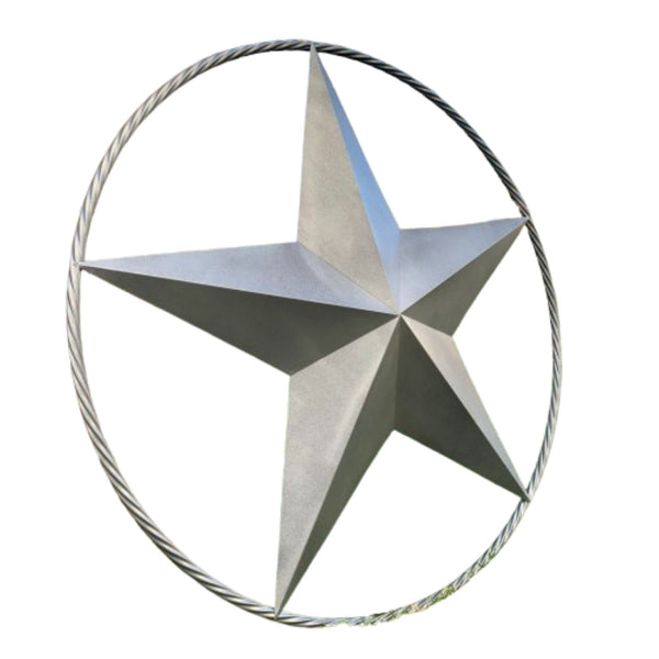 GREY STAR BARN METAL STAR TWISTED ROPE RING WESTERN HOME DECOR HANDMADE 12",24",36",48",60",72" #EH12022