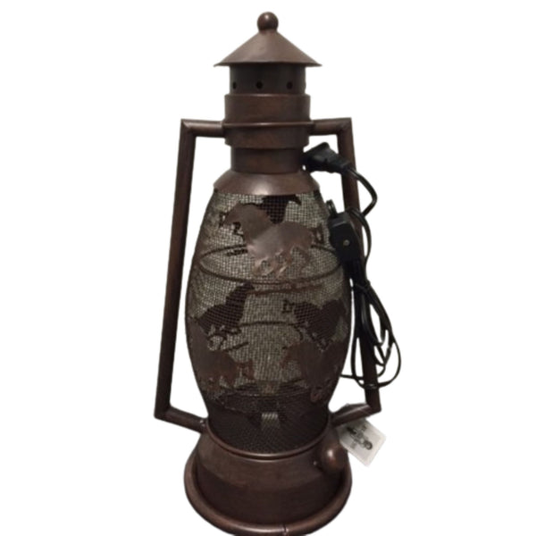 HORSE RUNNING METAL ART ELECTRIC LANTERN LAMP WESTERN HOME WALL DECOR LIGHTING #EH12729