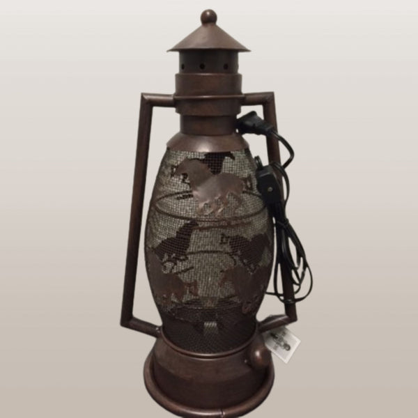 HORSE RUNNING METAL ART ELECTRIC LANTERN LAMP WESTERN HOME WALL DECOR LIGHTING #EH12729