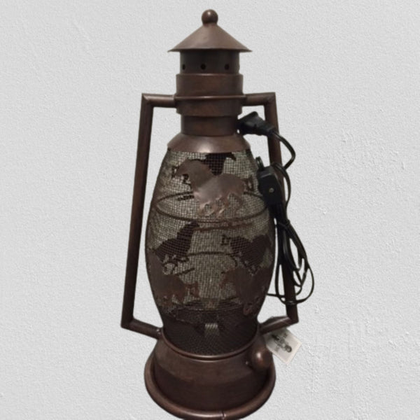 HORSE RUNNING METAL ART ELECTRIC LANTERN LAMP WESTERN HOME WALL DECOR LIGHTING #EH12729