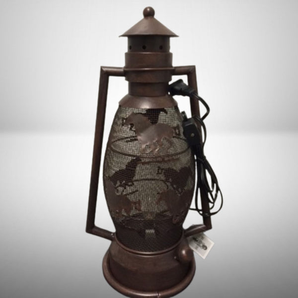 HORSE RUNNING METAL ART ELECTRIC LANTERN LAMP WESTERN HOME WALL DECOR LIGHTING #EH12729