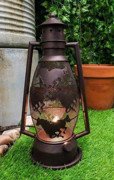 HORSE RUNNING METAL ART ELECTRIC LANTERN LAMP WESTERN HOME WALL DECOR LIGHTING #EH12729
