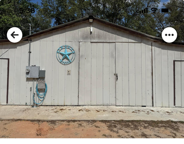 TURQUOISE AQUA TEXAS 1836 BARN STAR METAL ART WESTERN HOME DECOR NEW 24",36",40",50"