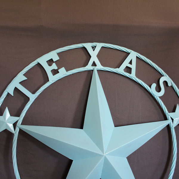 TEXAS 1836 TURQUOISE AQUA BARN METAL 3d LONESTAR WESTERN HOME DECOR NEW #EH12841 24",36",40",50"