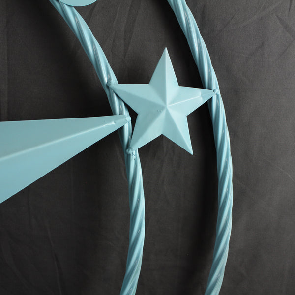 TEXAS 1836 TURQUOISE AQUA BARN METAL 3d LONESTAR WESTERN HOME DECOR NEW #EH12841 24",36",40",50"