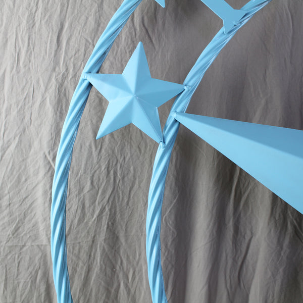 TEXAS 1836 TURQUOISE AQUA BARN METAL 3d LONESTAR WESTERN HOME DECOR NEW #EH12841 24",36",40",50"