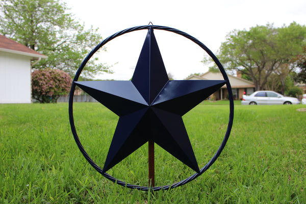 24",32",36" RUSTIC NAVY BLUE BARN LONE STAR TWISTED ROPE RING WESTERN HOME DECOR HANDMADE NEW-#EH12600