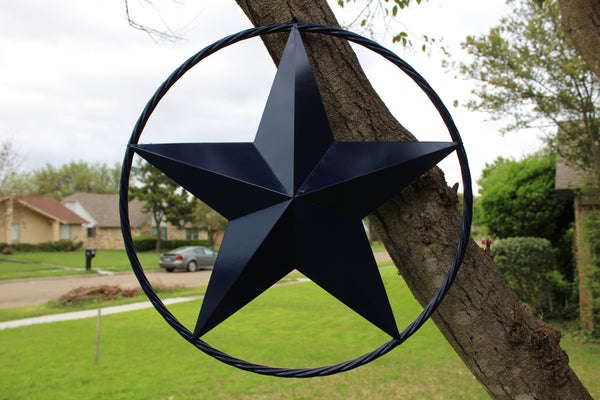 24",32",36" RUSTIC NAVY BLUE BARN LONE STAR TWISTED ROPE RING WESTERN HOME DECOR HANDMADE NEW-#EH12600