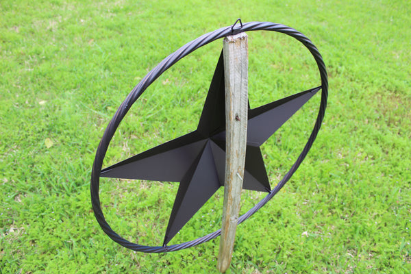 24",32",36" RUSTIC NAVY BLUE BARN LONE STAR TWISTED ROPE RING WESTERN HOME DECOR HANDMADE NEW-#EH12600