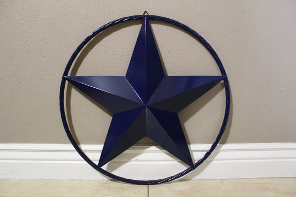 24",32",36" RUSTIC NAVY BLUE BARN LONE STAR TWISTED ROPE RING WESTERN HOME DECOR HANDMADE NEW-#EH12600