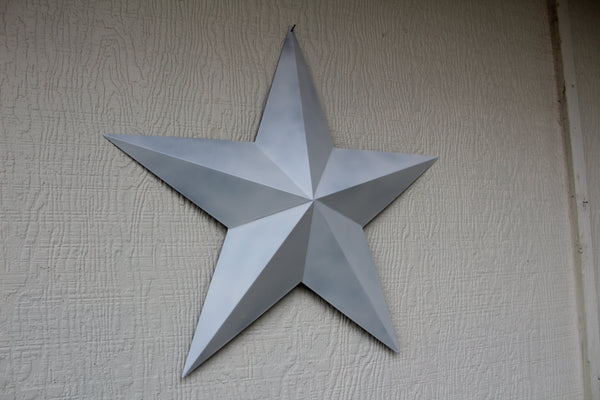 12",24",36" WHITE BARN STAR 5 POINT 3d METAL STAR OF DAVID WESTERN HOME DECOR HANDMADE #EH12630