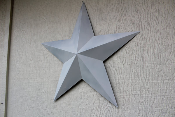 12",24",36" WHITE BARN STAR 5 POINT 3d METAL STAR OF DAVID WESTERN HOME DECOR HANDMADE #EH12630